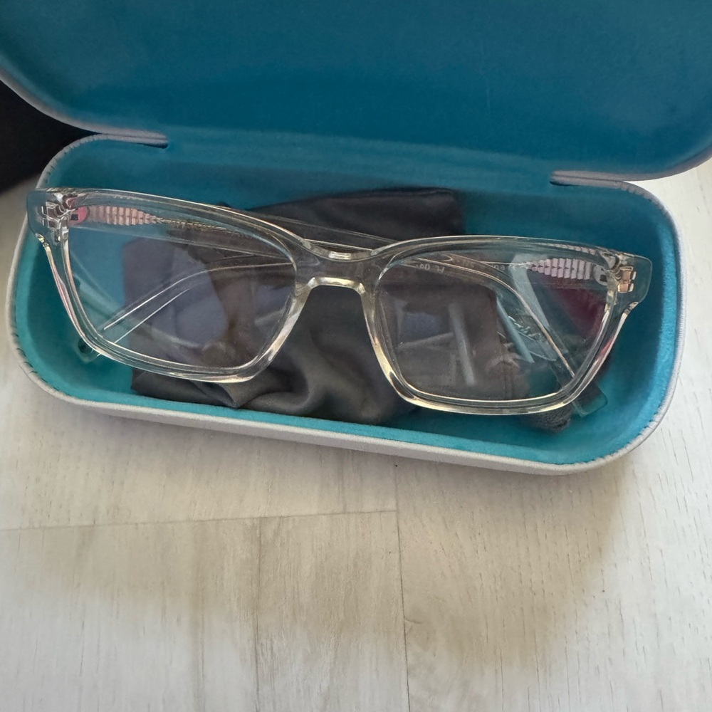 Warby Parker clear unisex glasses